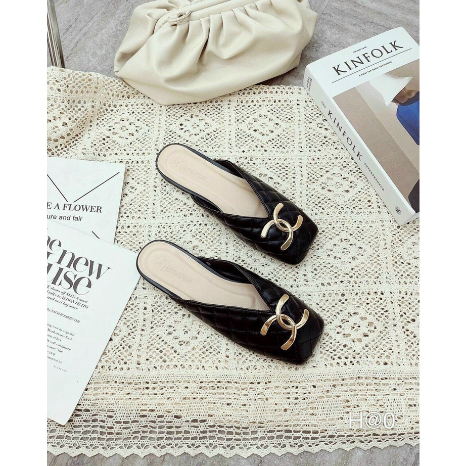 Video + Ảnh thật Dép sục nữ khóa x da mềm êm chân siêu xinh