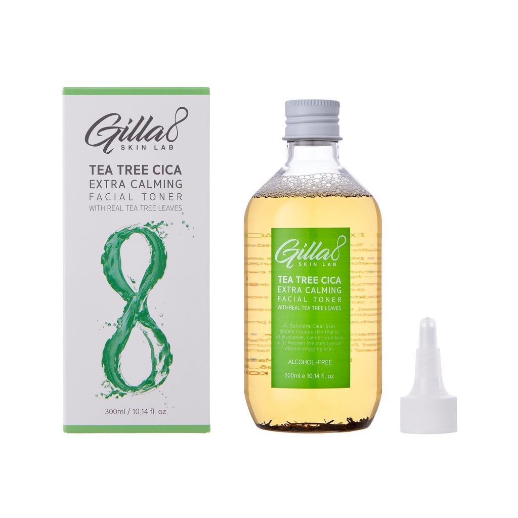 Nước cân bằng lá trà bay GILLA8 Tea Tree Cica Extra Calming Facial Toner 300ml