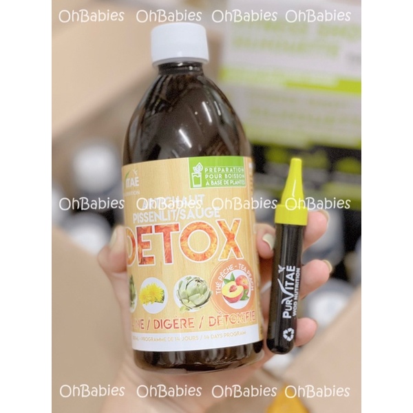 BỘ SẢN PHẨM DETOX - Đốt mỡ - Collagen PURVITAE - Hàng Pháp [OH BABIES]