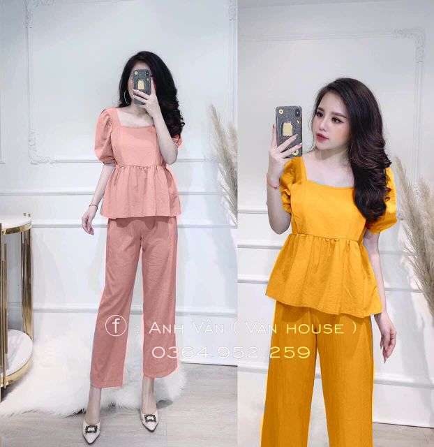 [Mã WASTXINH giảm 10% tối đa 15K đơn 99K] Bộ đũi cổ vuông baby doll | BigBuy360 - bigbuy360.vn