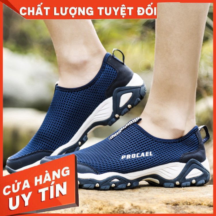 HÀNG NHẬP KHẨU -  Giày leo núi bằng vải lưới chống nước thời trang năng động cho nam - Hàng Nhập Khẩu