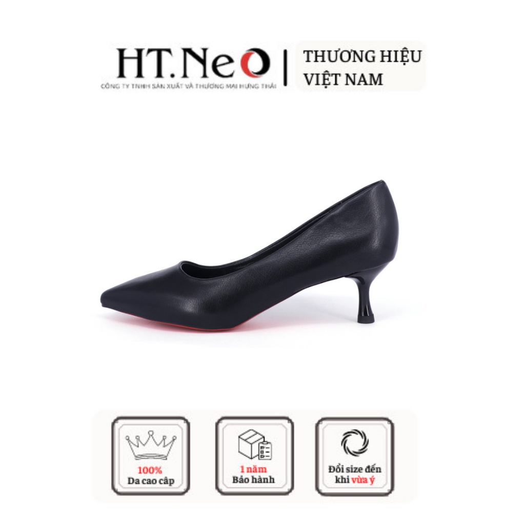 Giày cao gót mũi nhọn HT.NEO Thiết kế da cao cấp, đế cao 3cm, đường nét tinh tế CS235