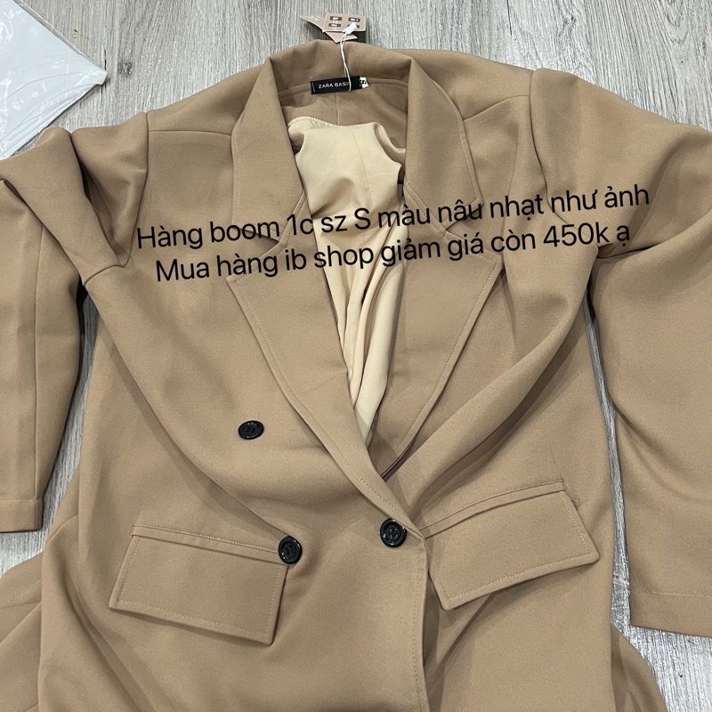 Áo Blazer dáng dài 2 lớp có mút độn vai dày dặn cá tính hàng cao cấp  A22