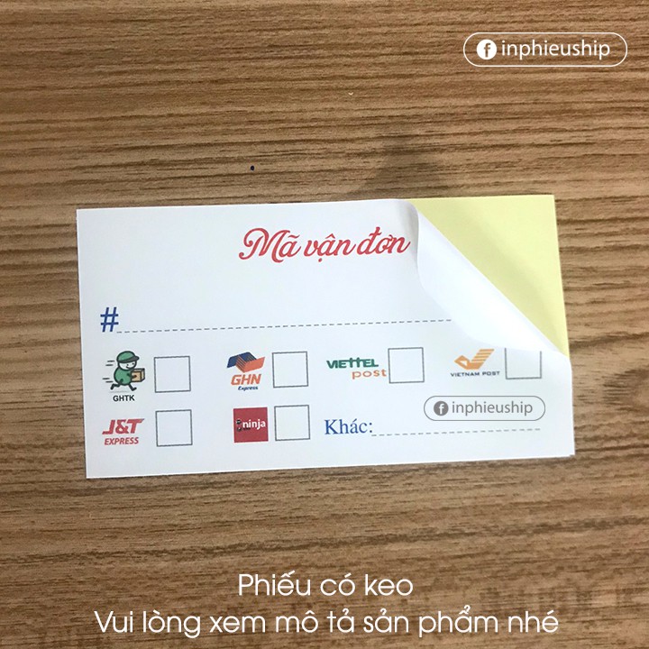 Decal Phiếu Giao Hàng - 20k/100 tem
