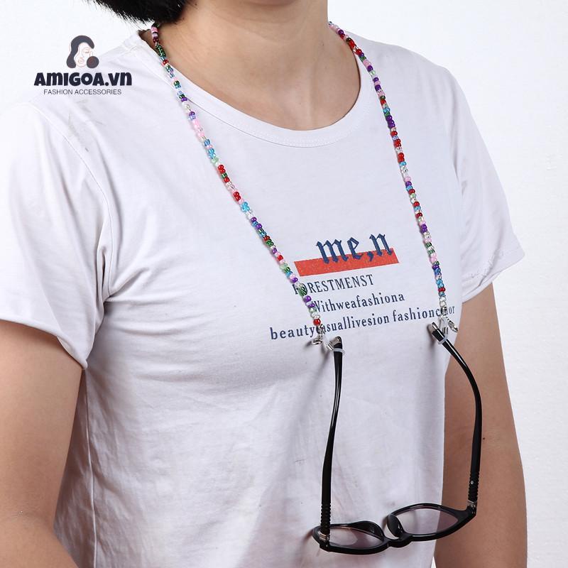 ✨✨Dây Đeo Mắt Kính Xỏ Hạt Gạo Nhiều Màu Chống Mất