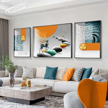 HD54 Bộ 3 Tranh Phòng Khách Cao Cấp Kèm Đinh Gắn Tường Decor Khách Sạn/ Home Stay/ Tranh Phòng Ngủ