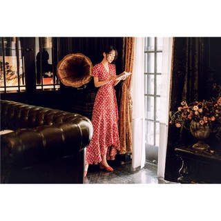 Syru Dress - Đầm lụa dài đắp tà