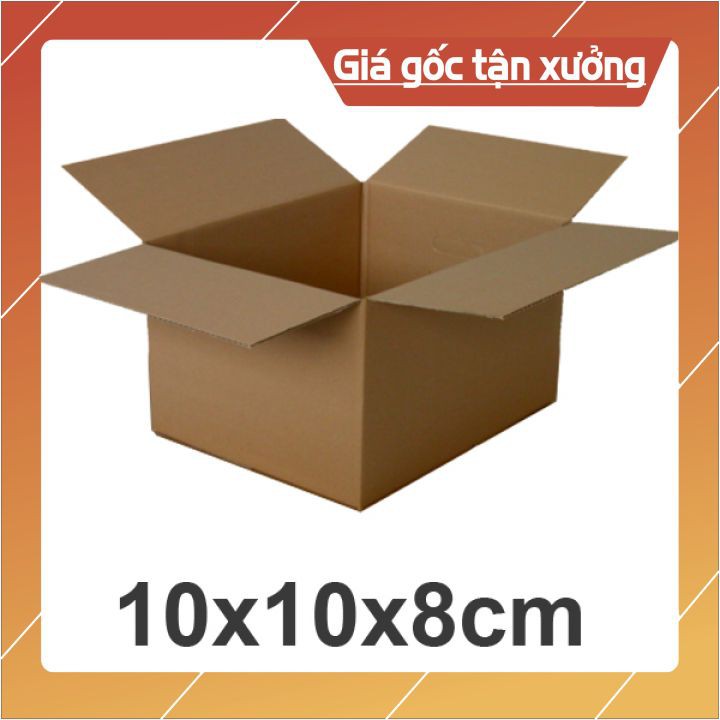 Combo 200 thùng carton 10x10x8 đóng hàng,thùng giấy cod gói hàng, hộp bìa carton đóng hàng giá rẻ