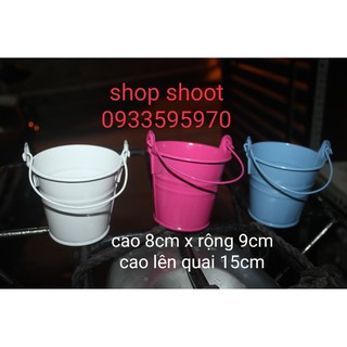 Xô thiếc mini dùng cắm hoa