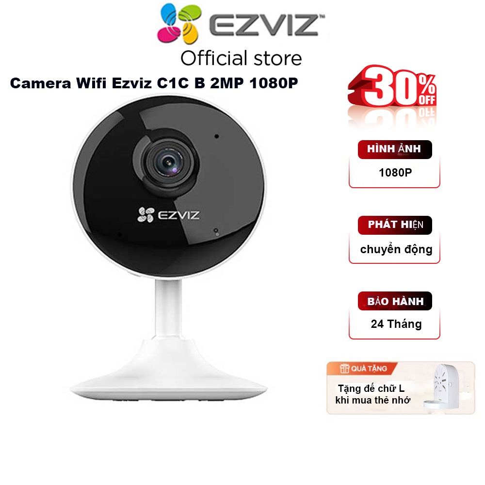 Camera Wifi Ezviz C1C B -1080P Đàm thoại 2 chiều ,Tích hợp míc thu âm thanh, Hình ảnh Full HD - BẢO HÀNH 24 Tháng