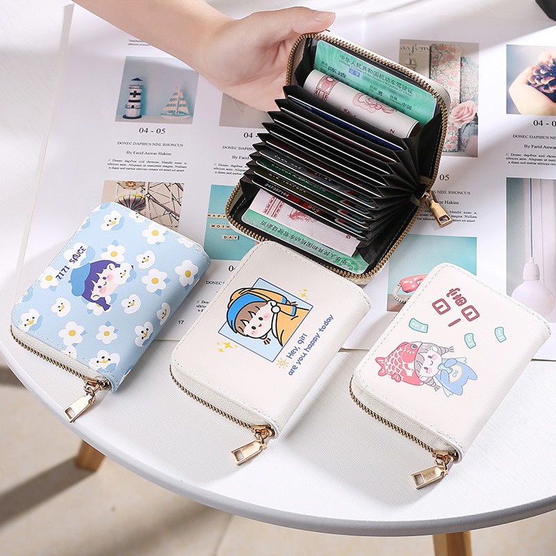 VÍ NGẮN NỮ CẦM TAY MINI KHÓA KÉO HOẠT HÌNH HAGU 531 NGỘ NGHĨNH ĐÁNG YÊU HOT TREND