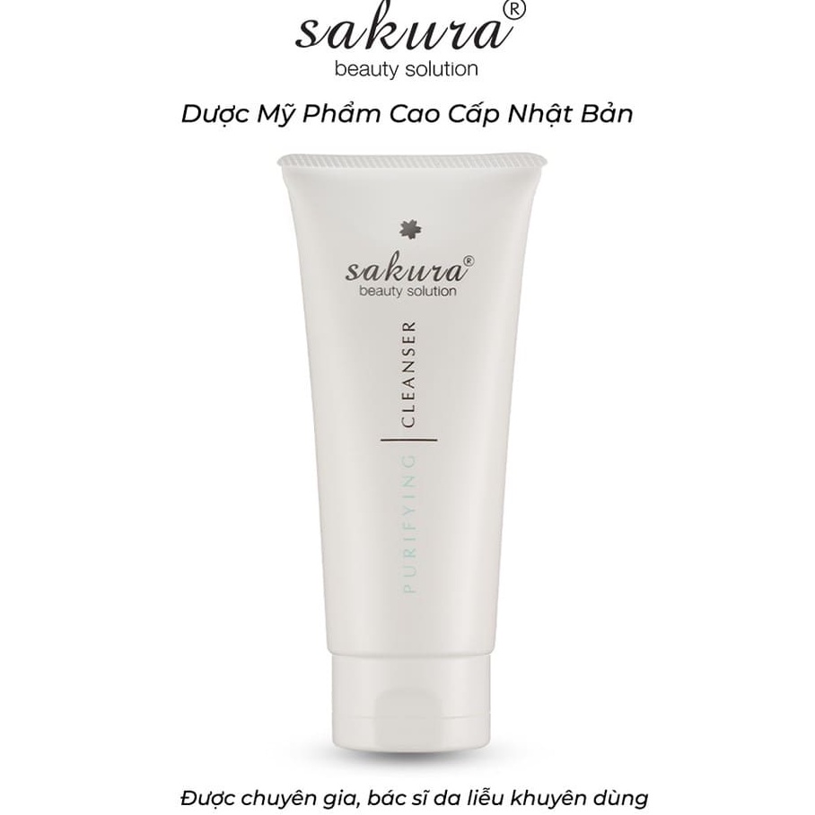 SỮA RỬA MẶT DẦU MỤ.N CAO CẤP SAKURA DEEP PURIFYING CLEANSING FOAM 100ML - SỮA RỬA MẶT