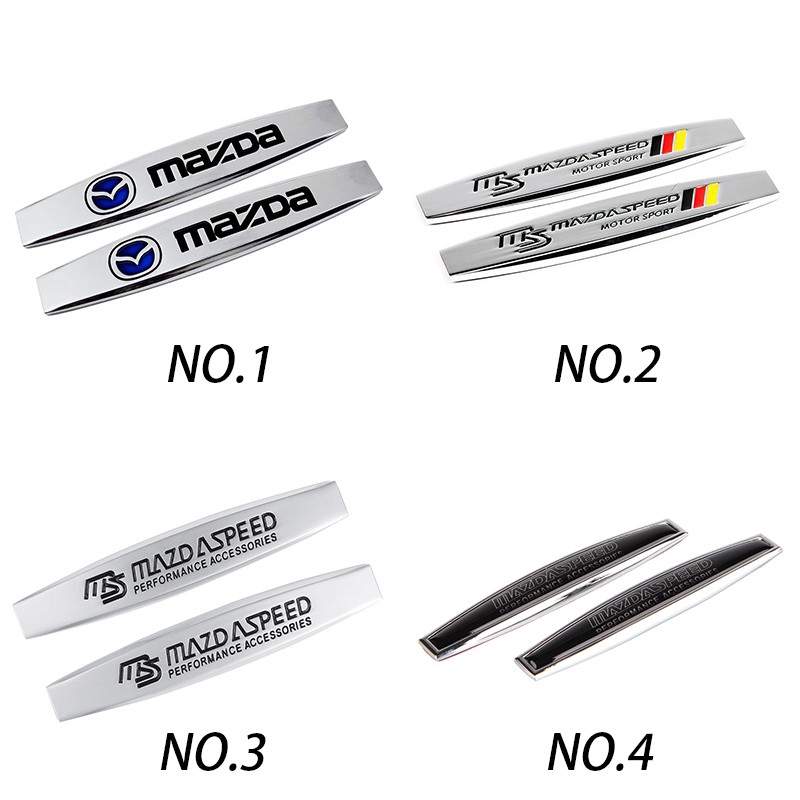 Set 2 miếng dán kim loại trang trí xe hơi Mazda Mx3 Mx5 Speed Cx9 Cx7 Cx5