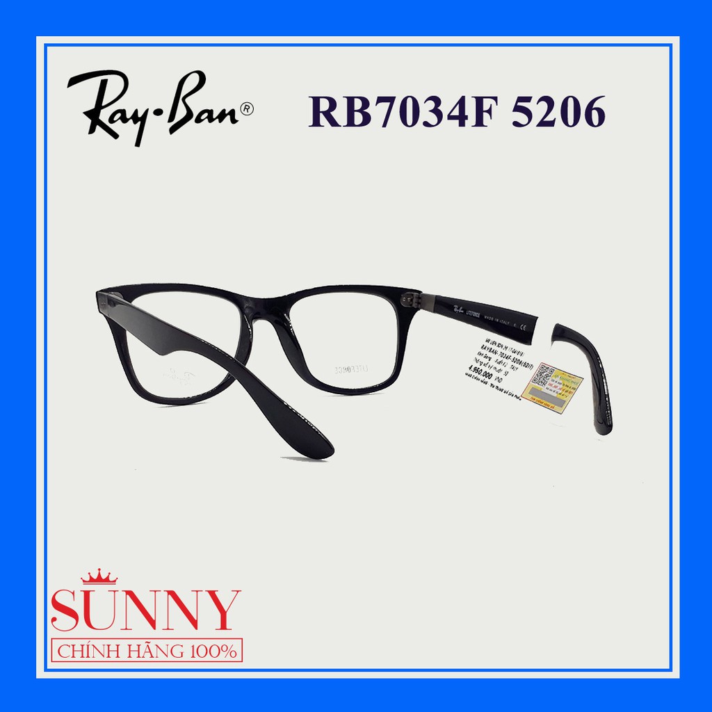 RB7034F - gọng kính thời trang Rayban chính hãng, bảo hành toàn quốc, thiết kế dễ đeo bảo vệ mắt