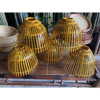 đèn tre decor trang trí, đèn nơm cá