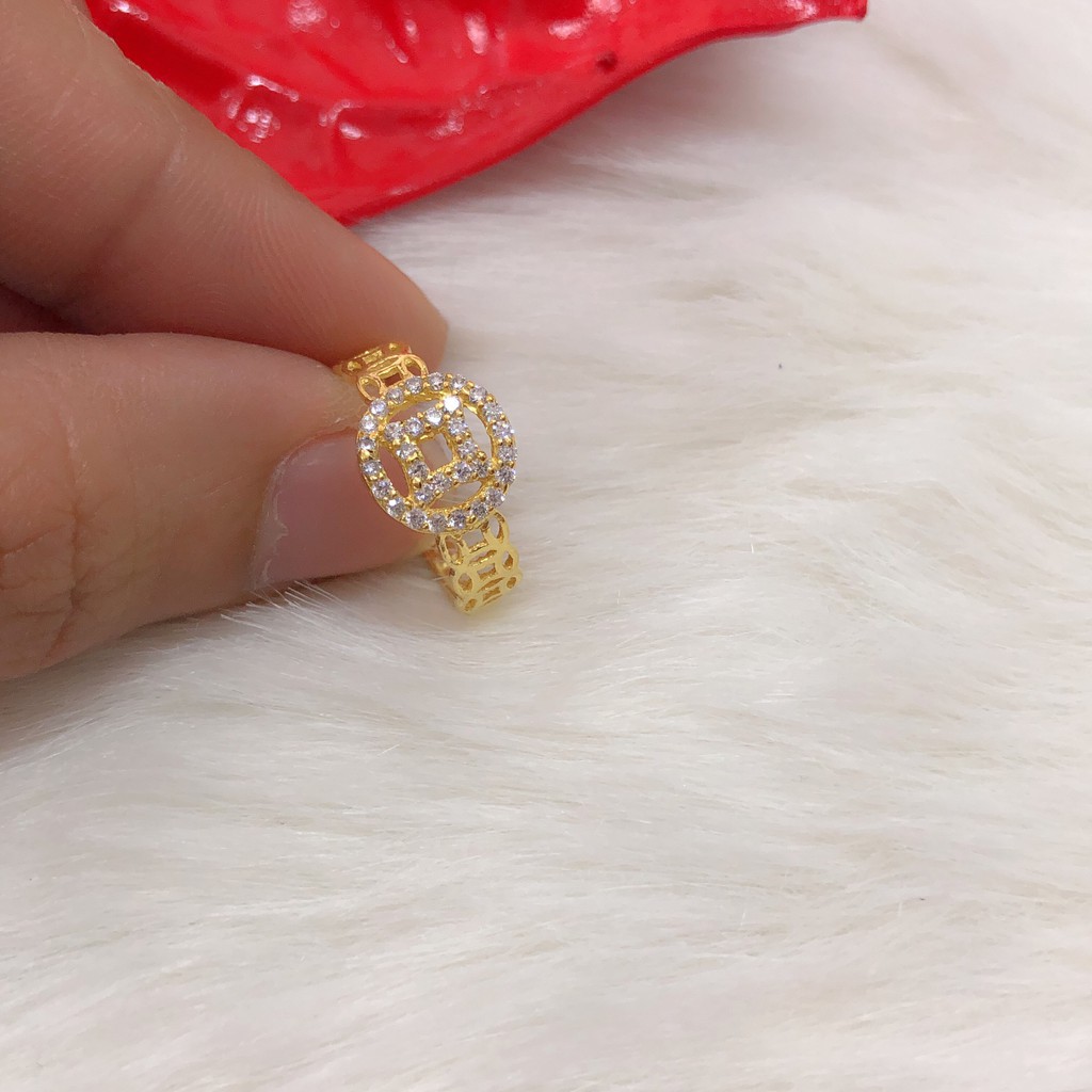 NHẪN KIM TIỀN HÌNH MẶT TIỀN TRÒN XINH