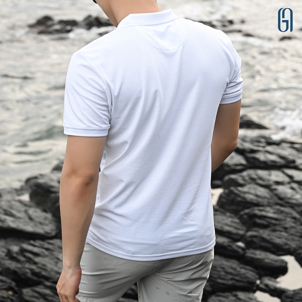 Áo Polo nam trẻ trung Pio Polo Shirt thiết kế phối màu, 100% cotton, chuẩn form GM THE GMEN ELEGANT EST 2017