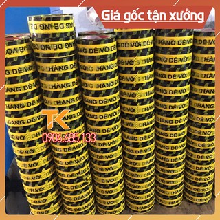Combo 12 cuộn băng keo in cảnh báo/ hàng dễ Vỡ 48mm