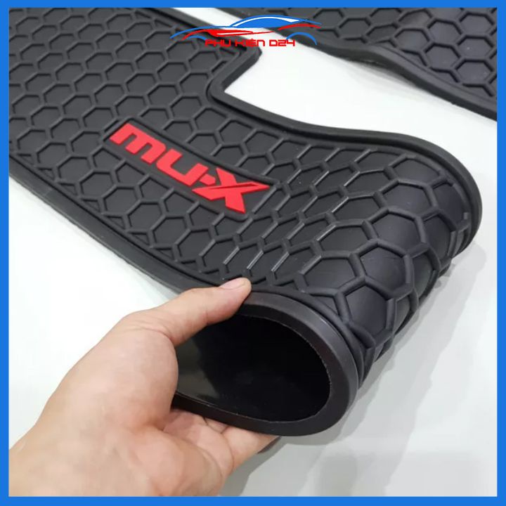 Lót sàn ô tô cao su MUX, MU-X 2015-2016-2017-2018-2019-2020-2021-2022 không mùi chống trơn trượt
