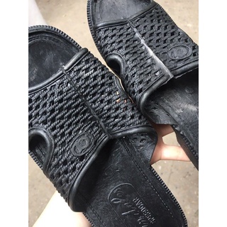 Dép Tổ ong màu đen siêu bền đi văn phòng nhà tắm