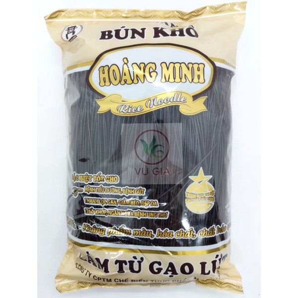 Bún gạo lứt đen Hoàng Minh (500g), mềm dẻo dai, thơm ngon, phù hợp mọi chế độ ăn, ăn chay, giảm cân, eatclean, healthy