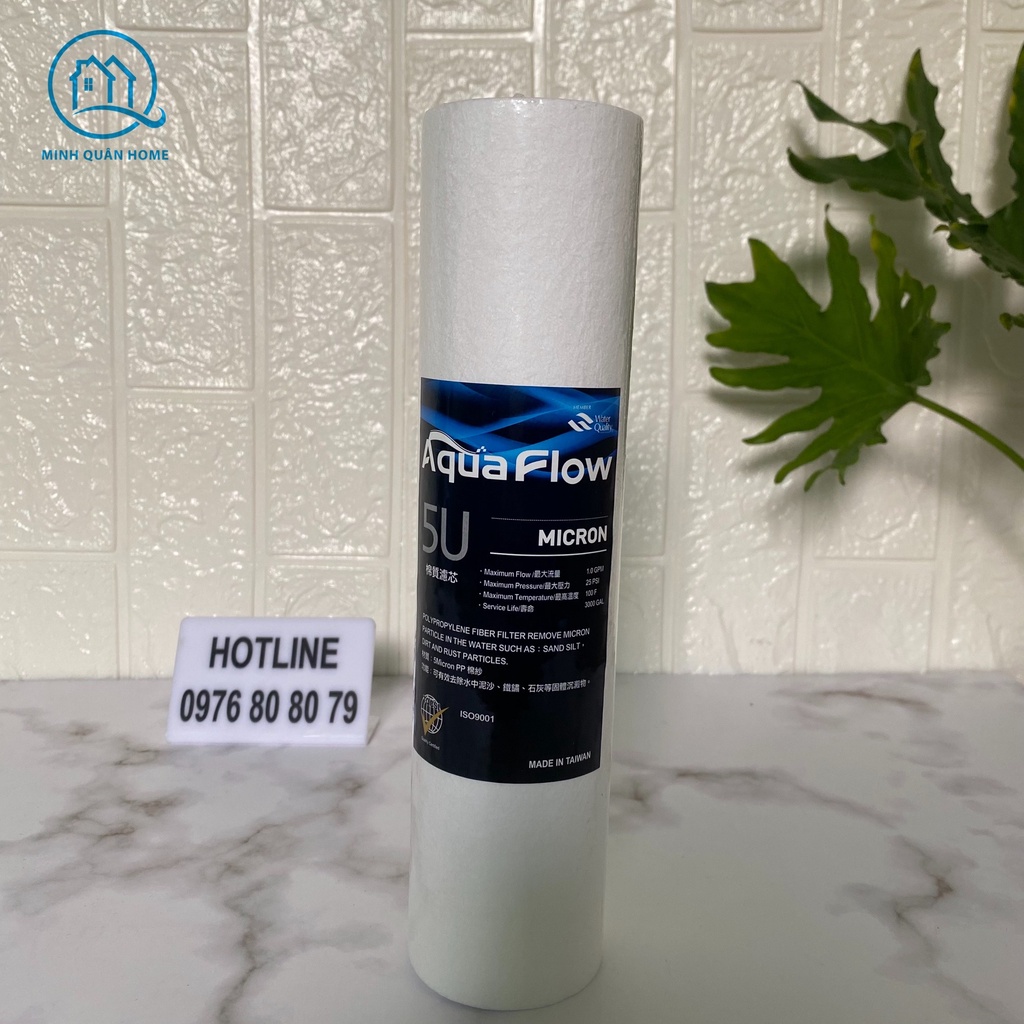 Bộ 3 lõi lọc 123 AQUAFLOW Đài Loan ❤️NHẬP KHẨU CHÍNH HÃNG TAIWAN❤️Bộ tiền lọc máy kiềm kangen water japan, máy RO