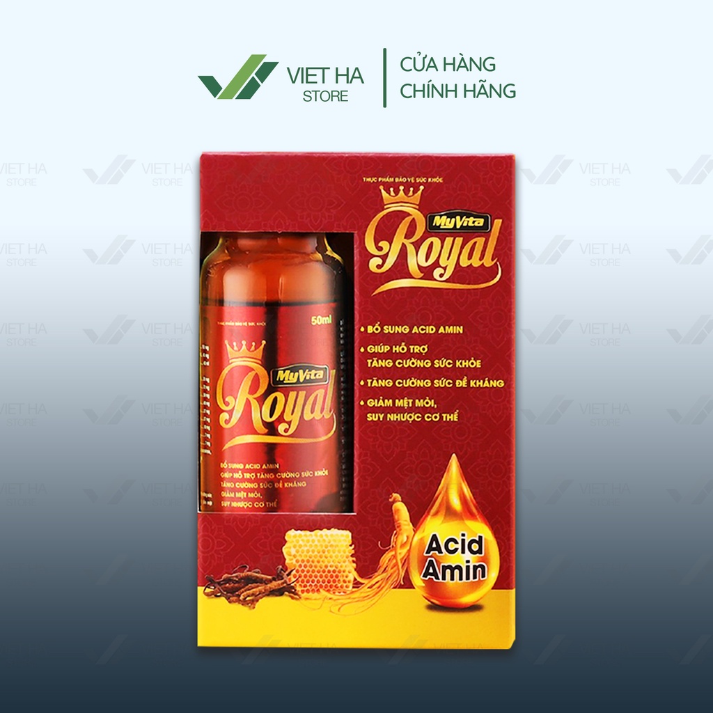 Thực phẩm chức năng MyVita Royal - Tăng cường đề kháng, Ăn được ngủ được, Tăng cường sức khỏe - Hộp 02 chai