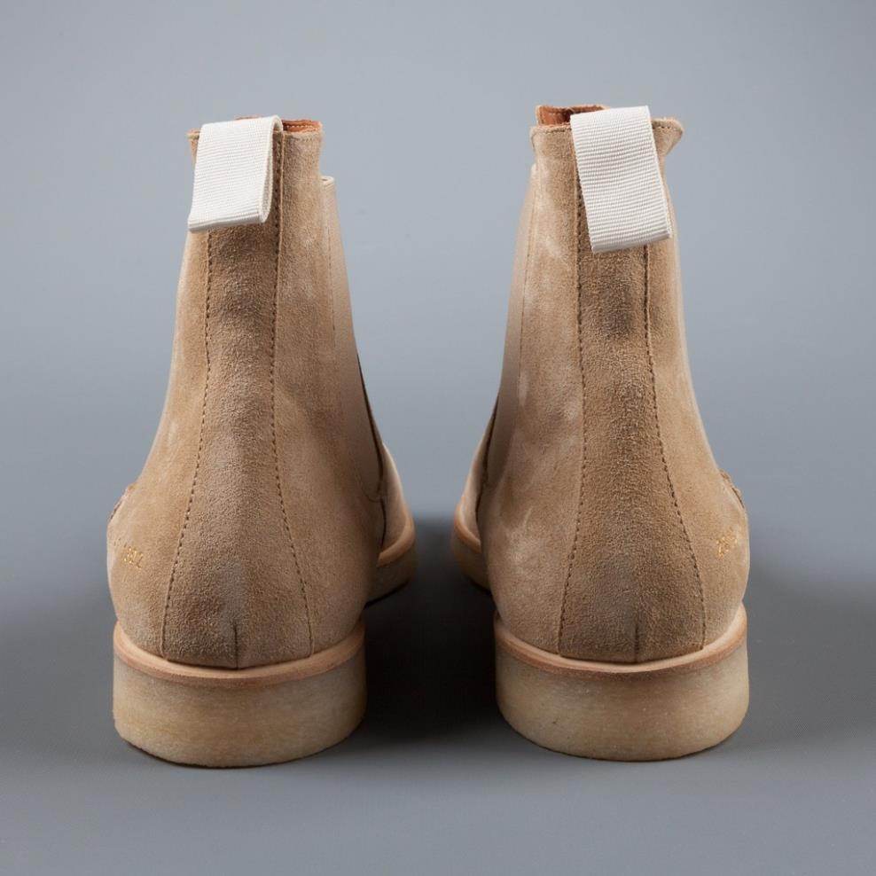 Chelsea boots màu tan thời trang chất liệu da lộn đế cao su đúc MSa