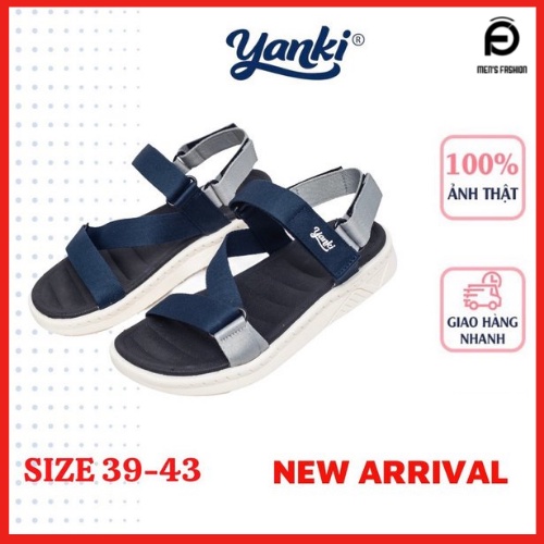 SanDal Nam YANKI - Gía Rẻ, Thời Trang _ YA01_XANH XÁM