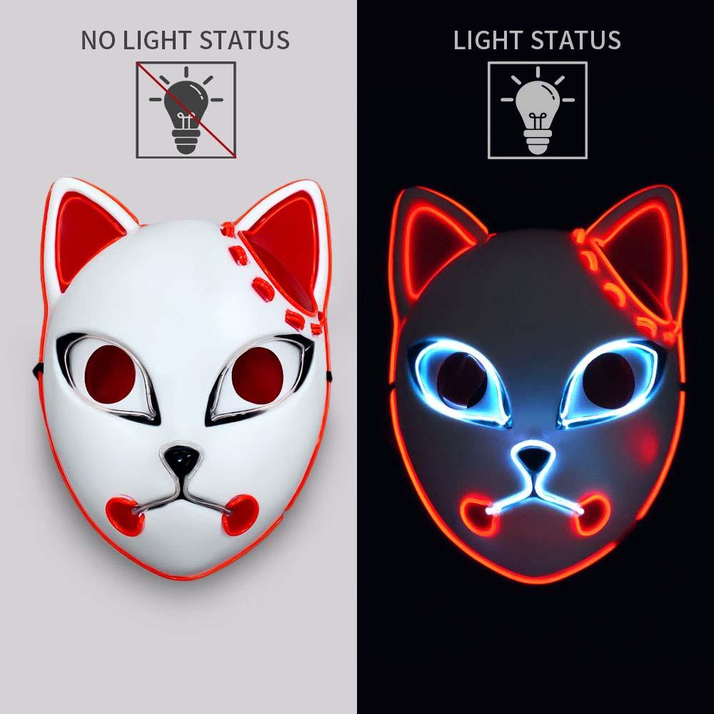 Mặt Nạ Hóa Trang Kimetsu no Yaiba Có Đèn LED Độc Đáo
