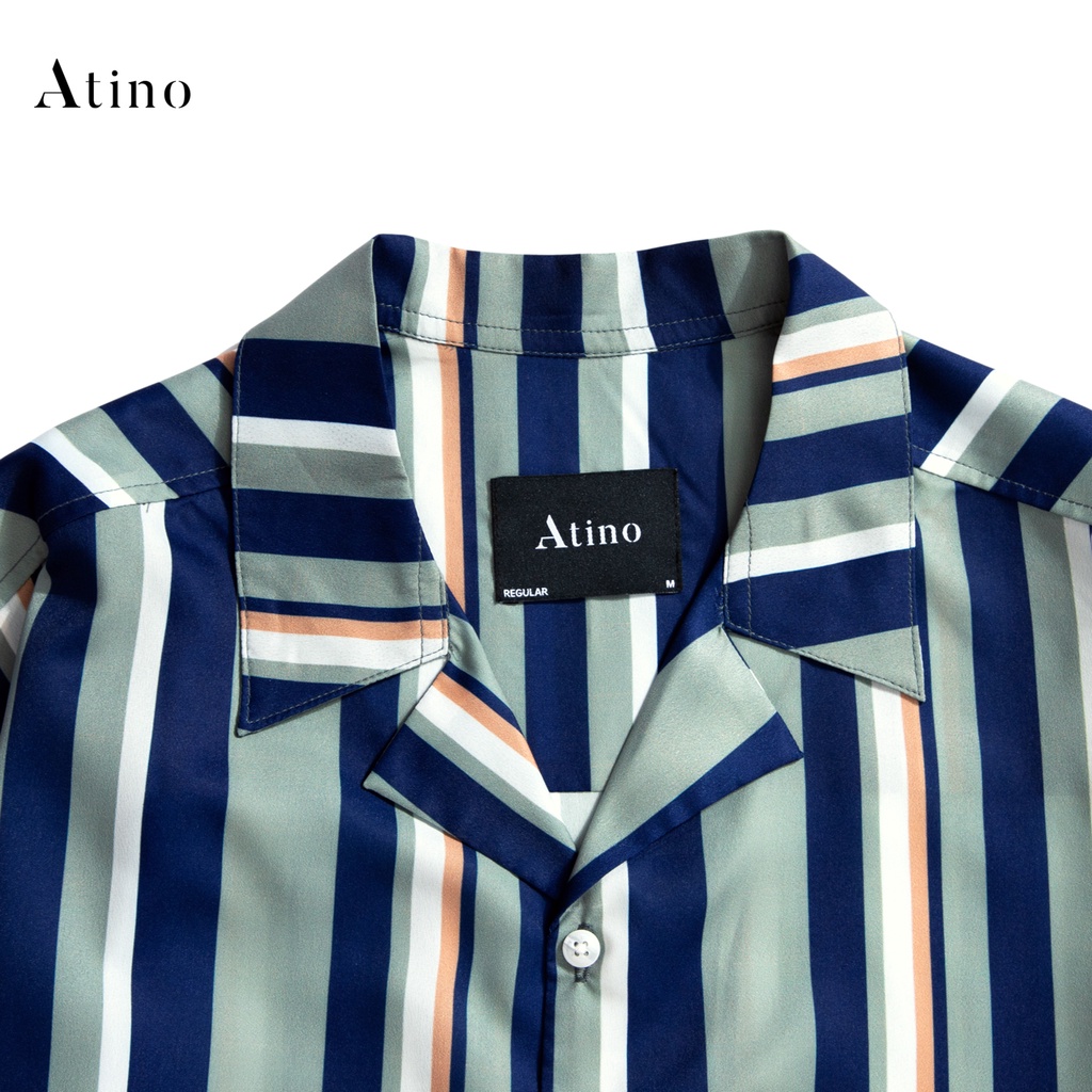 Áo sơ mi dài tay nam kẻ sọc ATINO vải lụa form regular SM0409 | BigBuy360 - bigbuy360.vn