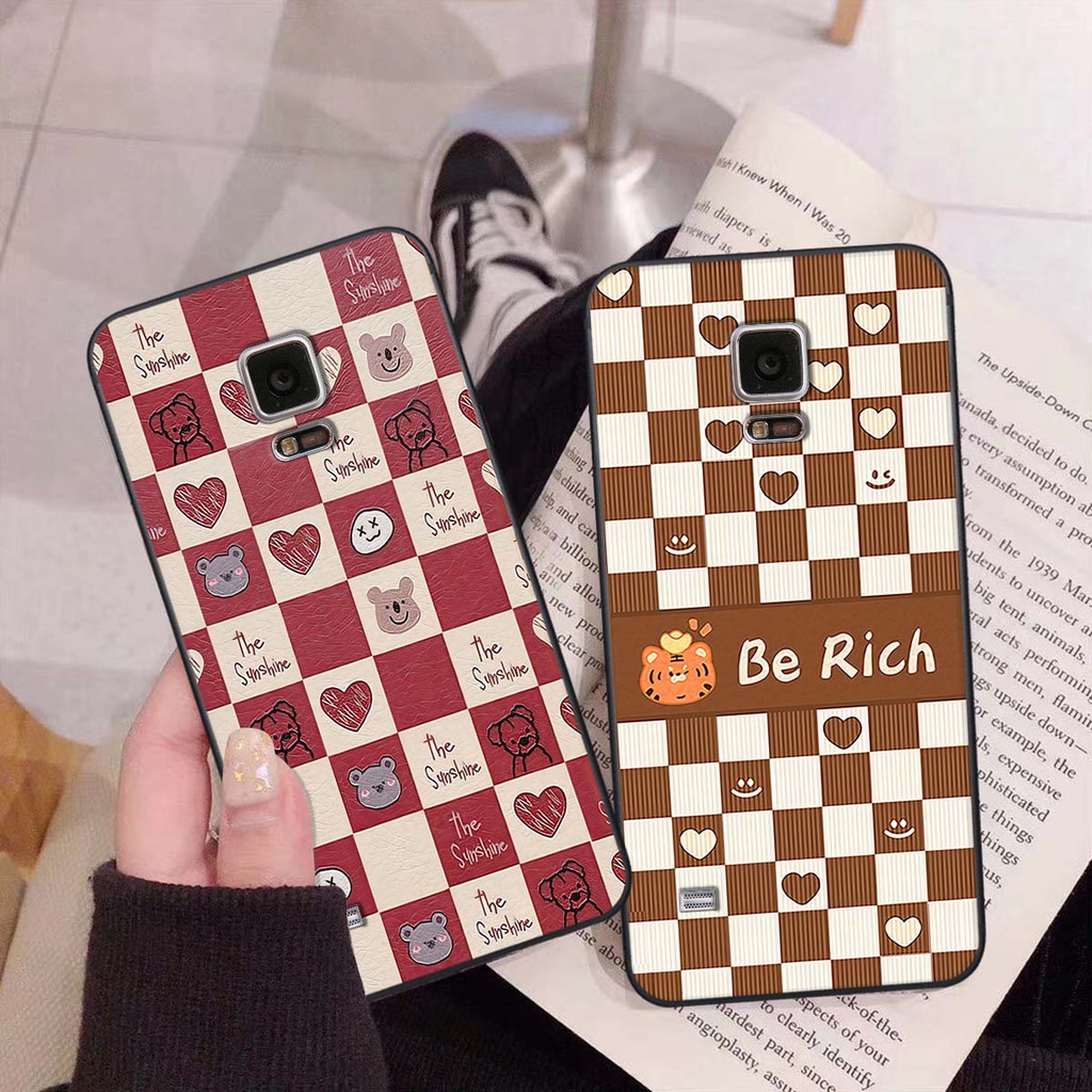 Ốp Samsung Note 4 / Note 5 gấu Bear rick caro vuông thời trang siêu đẹp