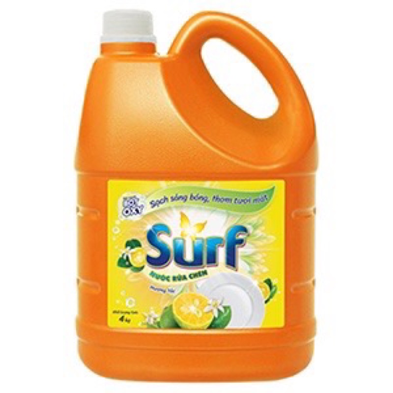 Nước Rửa Chén Surf Hương Tắc và Nước Rửa Chén Surf Hương Chanh xả 4kg