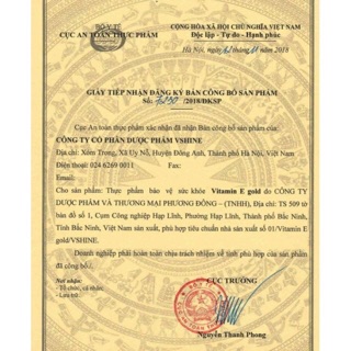 Vitamin E gold ( mẫu mới)