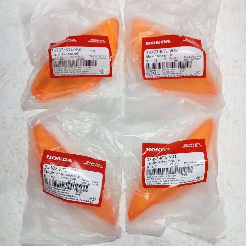 Nắp xi nhan cam trước sau Wave A 2006-2020 Hàng Honda Chính Hãng