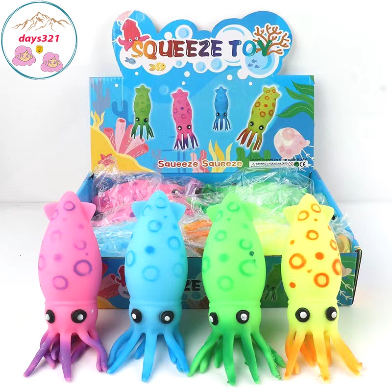 Squishy CON MỰC Mochi hình bạch tuộc mềm mịn dễ thương chân thực giảm stress co dãn đàn hồi ngộ nghĩnh bóp giải trí