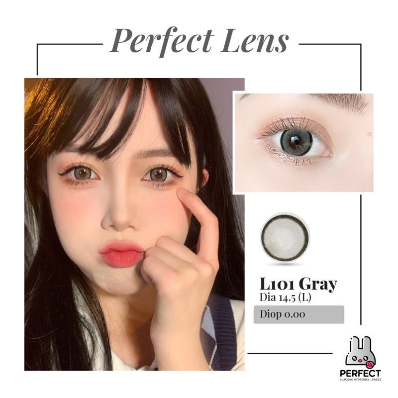 Lens Mắt , Kính Áp Tròng Không Độ , L101 GRAY , DIA 14.5 , Dành Cho Mắt Khô Yếu Giá Sale