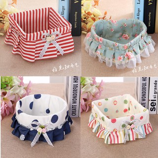 Giỏ vải đựng mỹ phẩm để bàn tiện dụng