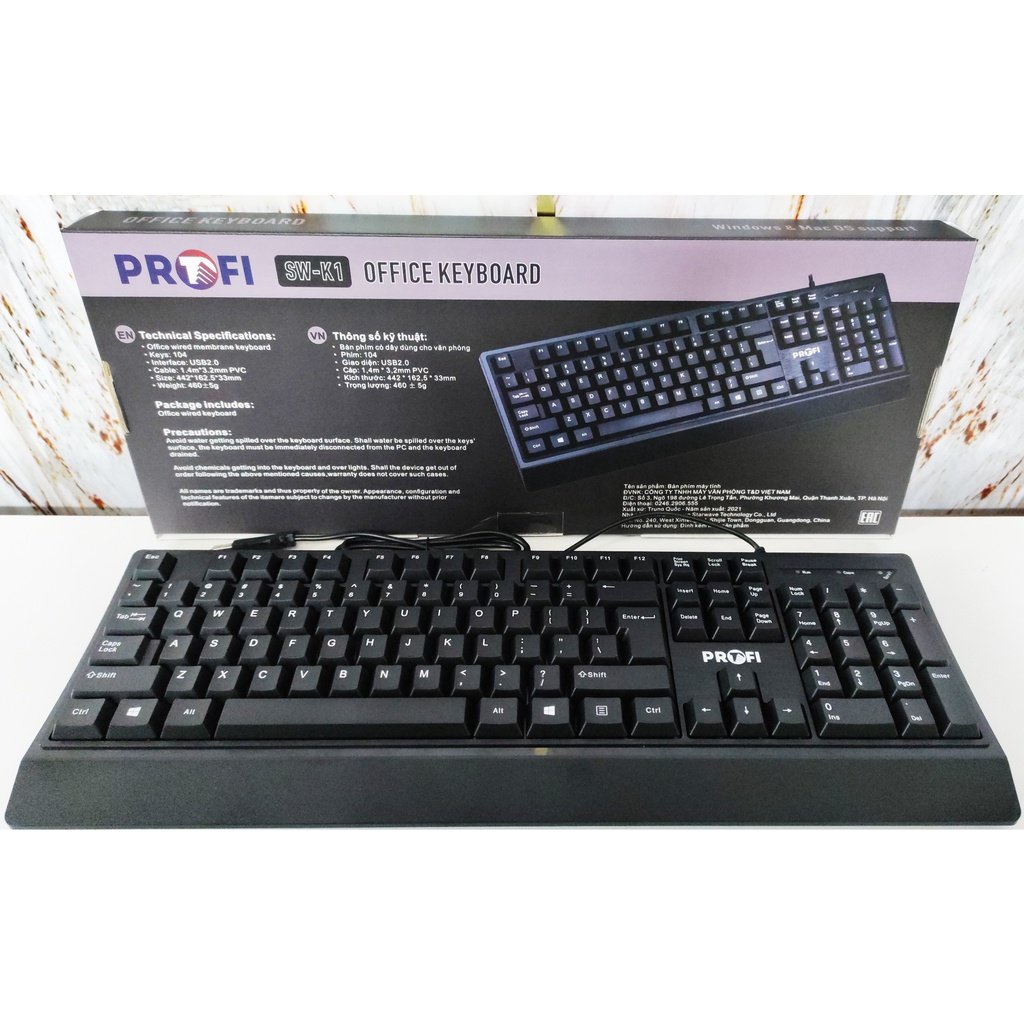 Bộ phím và chuột gaming có dây Profi TP-01 hàng chất lượng cao