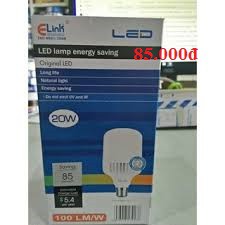 Bóng Đèn LED LED Trụ - Bulb Cao Cấp Elink 20W - AS Trắng - EBB-C-20T