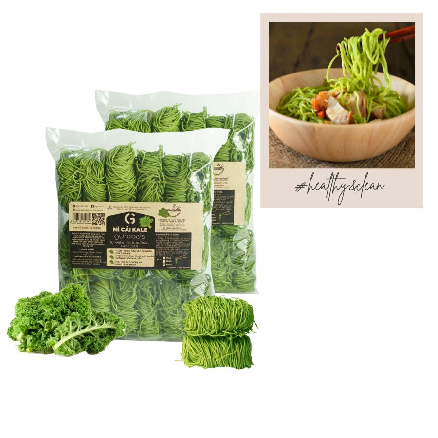 Combo 2 Mì cải Kale GUfoods  - Giàu chất xơ, Tự nhiên, Healthy, Eat clean