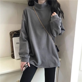 Áo sweater cổ lọ form thụng