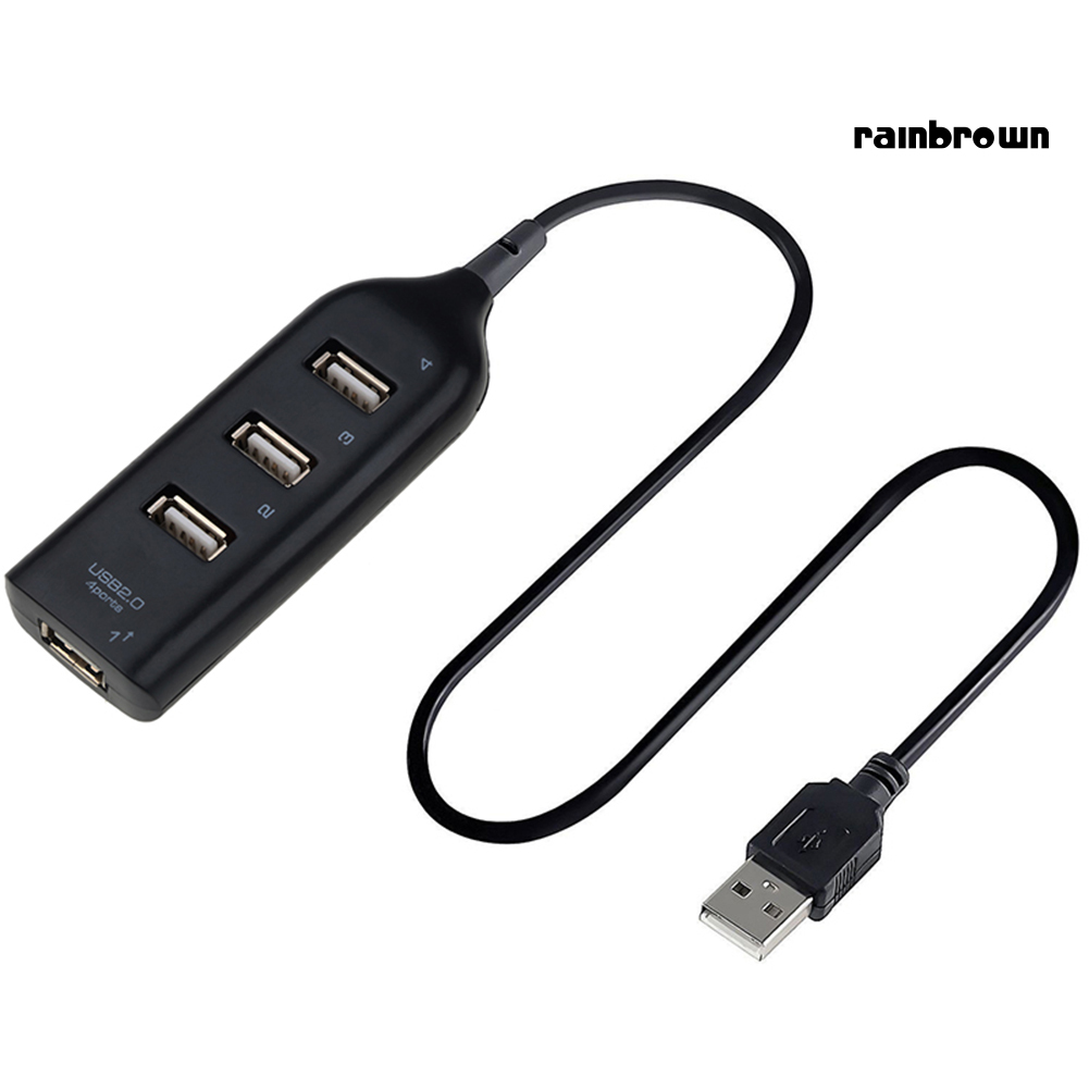 4 Ports High Speed USB 2.0 Expansion Hub Splitter Adapter for PC Laptop Computer /RXDN/