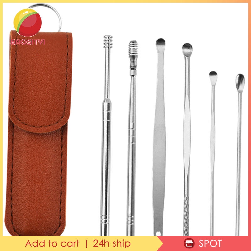 [Hàng mới về] Bộ 6 dụng cụ ngoáy tai vệ sinh dễ sử dụng dành cho nam và nữ