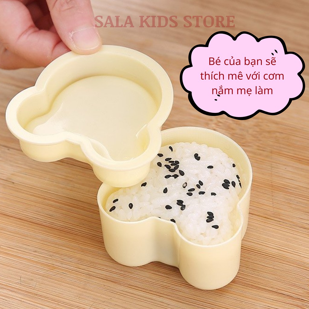 Khuôn Ép Cơm Bento Tạo Hình Làm Cơm Nắm Tam Giác Hình Thú Cho Bé Kiểu Nhật SALA KIDS