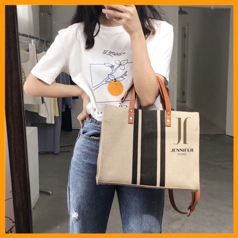 [ FreeShip ] Túi Tote Vintage Hàn Quốc [Kèm Dây Túi][Hàng Có Sẵn]