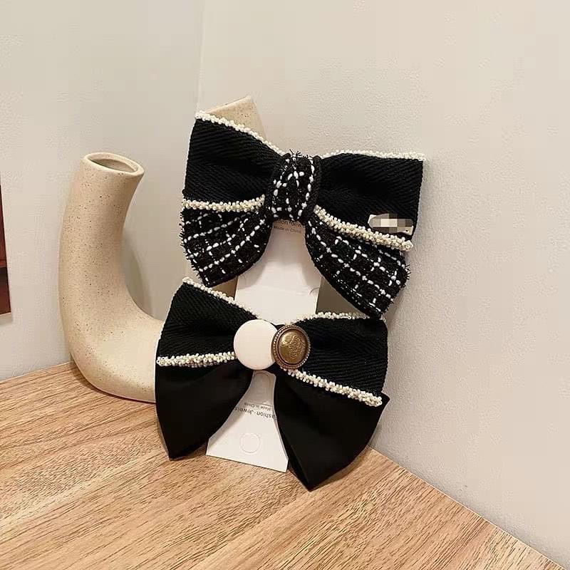 Kẹp tóc nơ phối tiểu thư