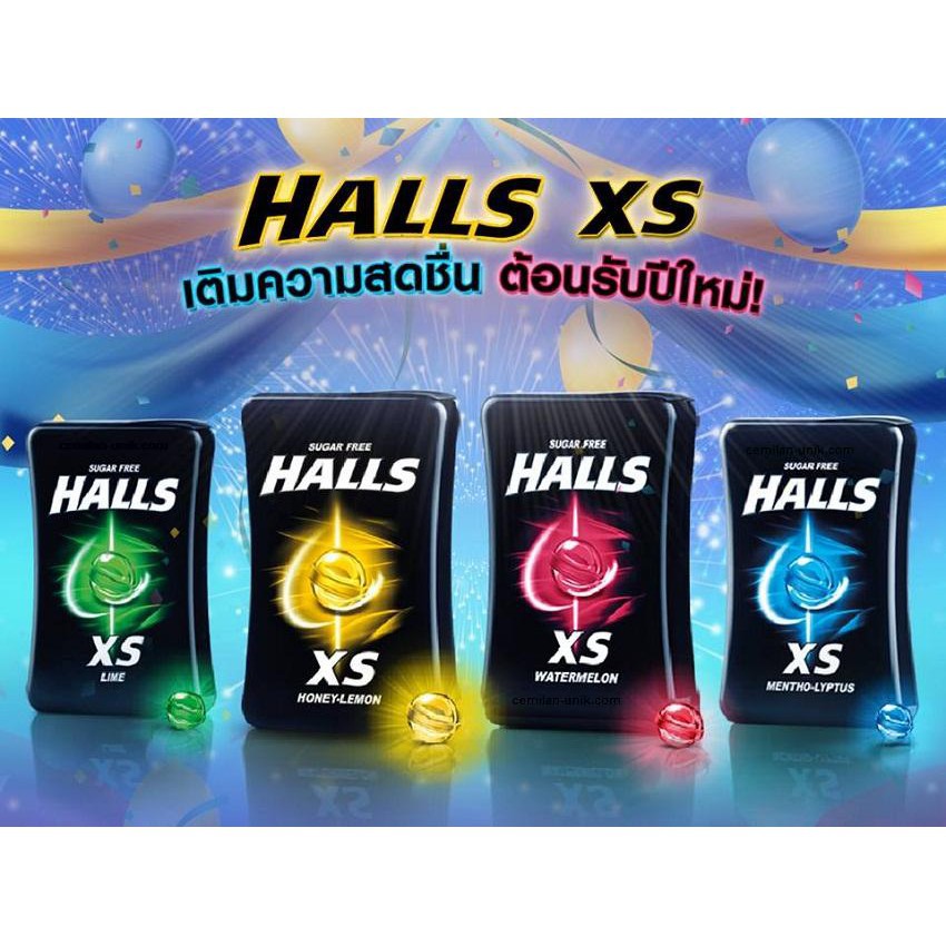 Kẹo ngậm không đường HALLS XS hộp 15gr