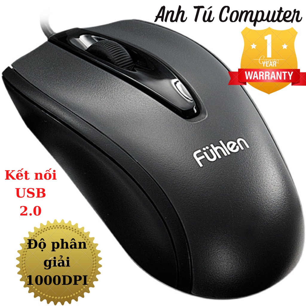 Chuột máy tính fuhlen l102,chuột máy tính chuyên văn phòng và gaming