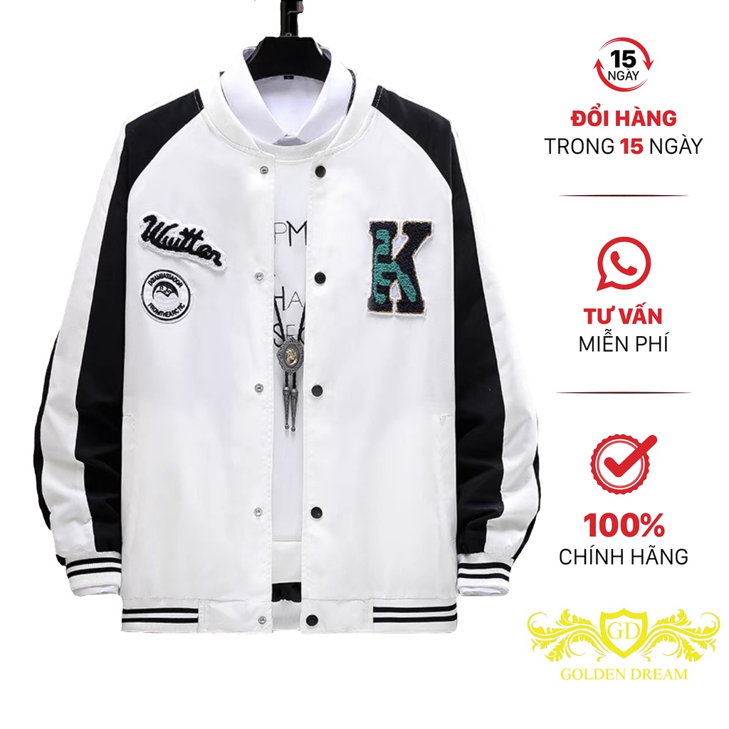 Áo Khoác Nam Kiểu Bomber Vải Nỉ GD GOLDEN DREAM